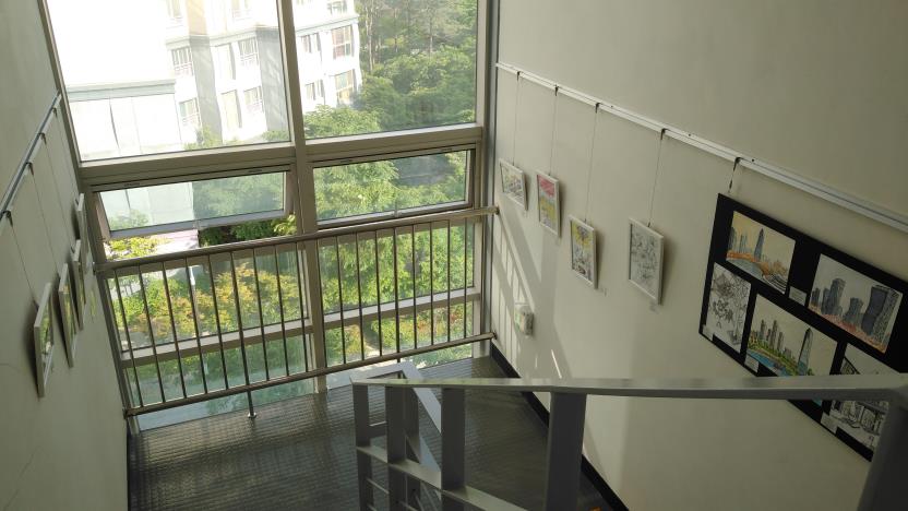 송도2동 주민센터 계단 건강하고 착한 갤러리 계단으로 새롭게 단장의 번째 이미지